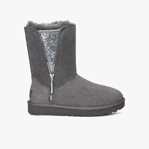 Ugg Classic Zip Klassiska Stövlar Dam Grå (943765XFP)